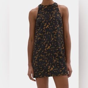 Theory Shift Dress in Tortoiseshell Printed Crepe - Size 6 - New with Tags